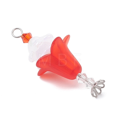 Imitation Austrian Crystal Beads and Acrylic Beads Pendants PALLOY-TA00373-1