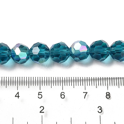 Electroplate Transparent Glass Beads Strands EGLA-A035-T10mm-L12-1