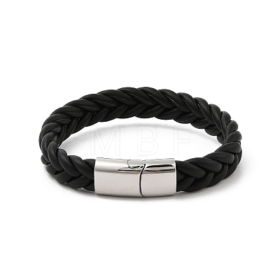 Braided Microfiber Leather Cord Bracelets for Men BJEW-Z081-13P-02-1