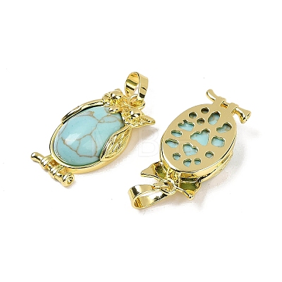 Synthetic Turquoise Pendant KK-F887-02G-02-1