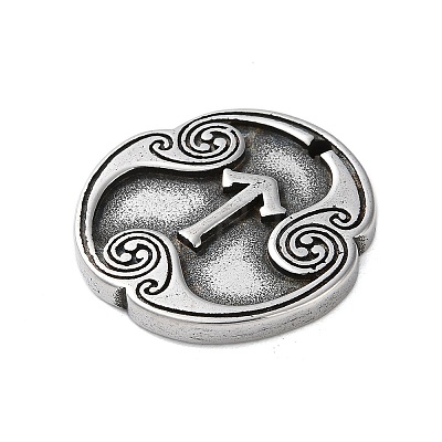 Rune Letters Alloy Pendants PALLOY-S193-01AS-17-1