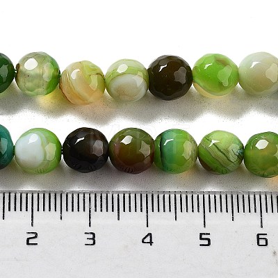 Natural Striped Agate/Banded Agate Beads Strands G-G581-8mm-16-1