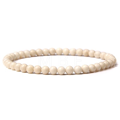 4MM Natural Fossil Stretch Bracelets RP2095-2-1