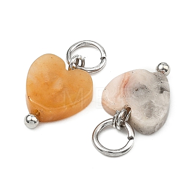 Natural & Synthetic Mixed Gemstone Pendants PALLOY-JF05586-03-1