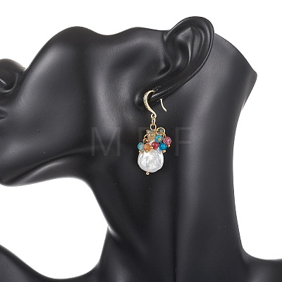 Baroque Natural Keshi Pearl Dangle Earrings EJEW-JE07037-1