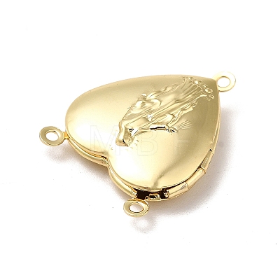 Rack Plating Brass Locket Connector Charms LS-KK-K269-07G-RS-1