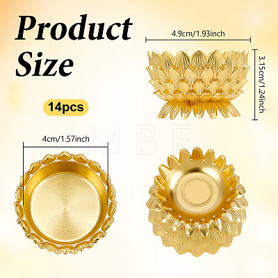 14Pcs Alloy Candle Holders AJEW-WA0004-41-1