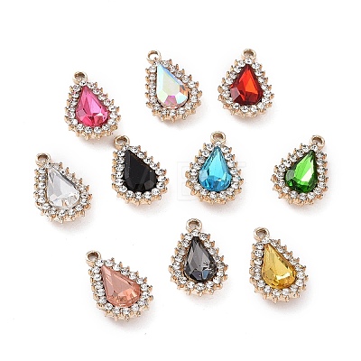 Alloy Rhinestone Pendants ALRI-C008-55LG-1