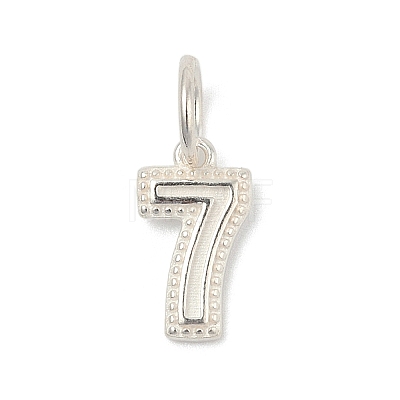 Number Series 925 Sterling Silver Charms STER-Q002-01H-1