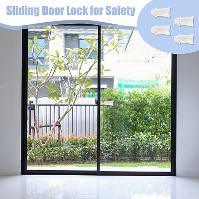 DICOSMETIC 15Pcs Plastic Child Safety Lock for Sliding Door FIND-DC0004-16-1