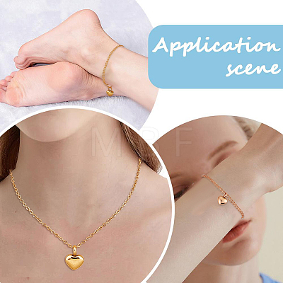 2Pcs 2 Colors 304 Stainless Steel Heart Urn Ashes Necklaces NJEW-CN0001-28B-1