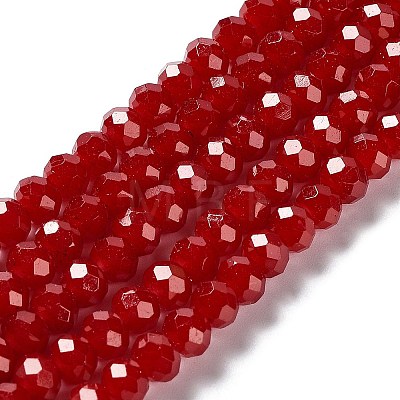 Baking Painted Imitation Jade Glass Bead Strands DGLA-A034-J6MM-A29-1