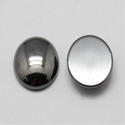 Non-magnetic Synthetic Hematite Cabochons G-P162-04-10x12mm-1