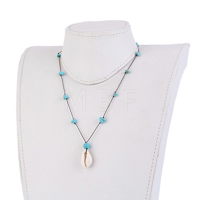 Natural & Synthetic Mixed Gemstone Necklaces NJEW-JN02288-M-1