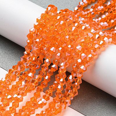 Transparent Electroplate Glass Beads Strands EGLA-A039-T2mm-A11-1