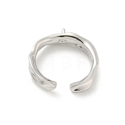 Brass Open Cuff Ring Settings KK-G518-08P-03-1