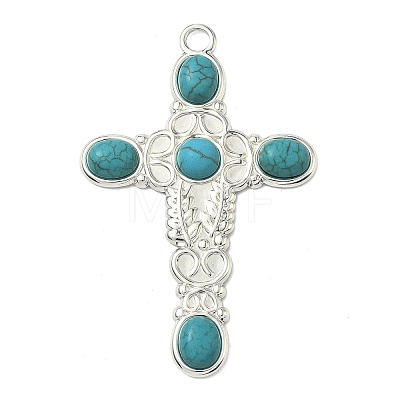 Dyed Synthetic Turquoise Big Pendants STAS-G374-05S-20-1