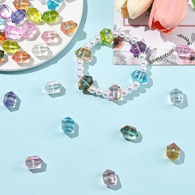 40Pcs 8 Colors Transparent Handmade Lampwork Beads LAMP-YW0004-37-1