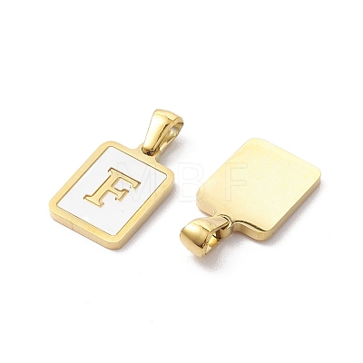 Ion Plating(IP) 304 Stainless Steel Pave Shell Pendants X-STAS-G327-01G-F-1