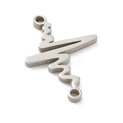 201 Stainless Steel Laser Cut Connector Charms STAS-R133-02P-02-1