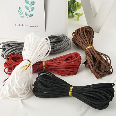  50 Yards 5 Colors Flat Faux Suede Cord LW-TA0001-03-1