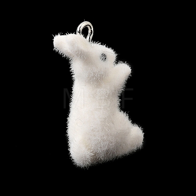 Flocking Opaque Resin Pendants RESI-G128-01U-1