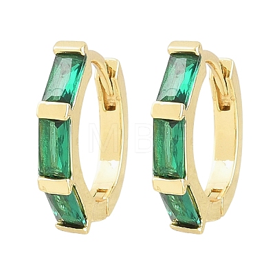Brass Micro Pave Cubic Zirconia Hoop Earrings KK-CBA8324-12G-02-1