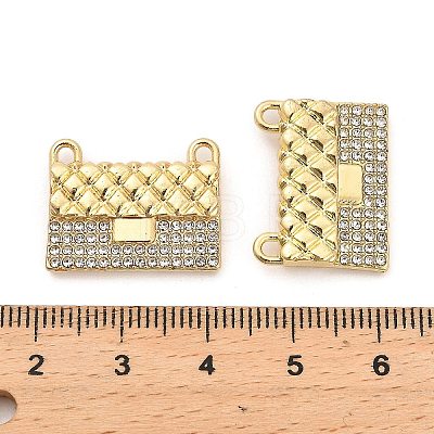 Rack Plating Alloy Pendants with Rhinestone PALLOY-Q005-01G-1