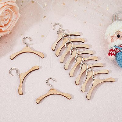 SUPERFINDINGS 12Pcs Wood Doll Hangers DIY-FH0006-63A-1