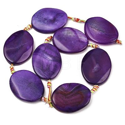 Natural Fire Crackle Agate Beads Strands G-P605-L03-01E-1