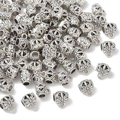 Tibetan Style Alloy Tube Bails AL-CBA612E-09AS-1