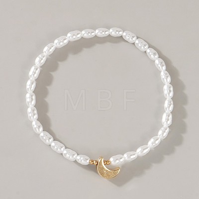 Adjustable Synthetic Non-magnetic Hematite & Imitation Pearl Beaded Stretch Bracelets for Women DB0694-7-1