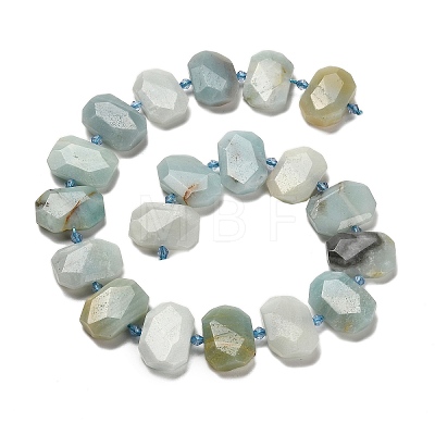 Natural Flower Amazonite Beads Strands G-H078-B09-01-1