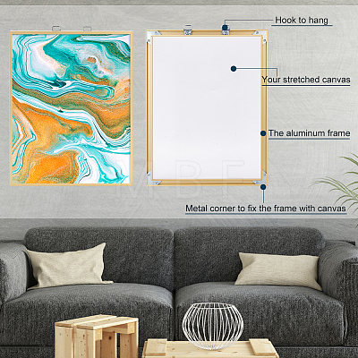 DIY Aluminium Alloy Floater Frame for Canvas Painting Kit DIY-WH0401-24C-1