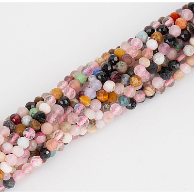 Natural Mixed Gemstone Beads Strands G-F619-21-3mm-1