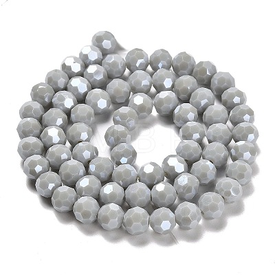 Electroplate Opaque Glass Beads Strands X-EGLA-A035-P8mm-A22-1