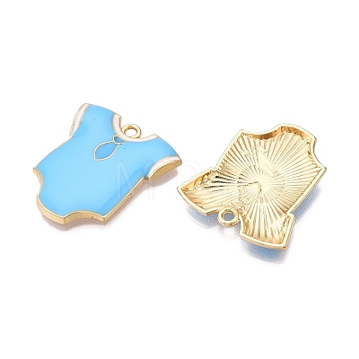 Rack Plating Alloy Enamel Pendants ENAM-N056-391B-02KCG-1