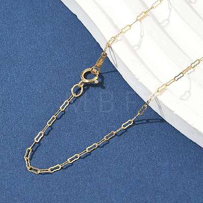 1/20 14K Gold Filled Long Oval Link Chain Necklaces for Women Men NJEW-Z068-05G-1