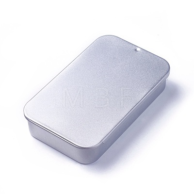 Metal Tinplate Slide Cover Box CON-WH0068-31C-1