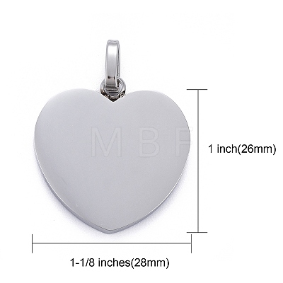 Tarnish Resistant 304 Stainless Steel Mirror Polished Finish Stamping Blank Tag Pendants LS-STAS-P055-04P-1