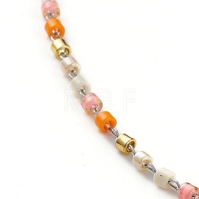 Glass Seed Beads Beaded Necklaces NJEW-JN03277-05-1