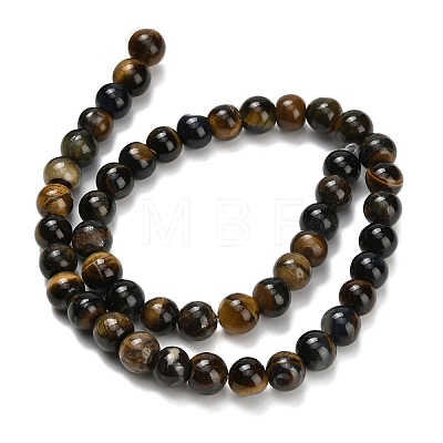Natural Tiger Eye Beads Strands G-F591-18-8mm-08-1