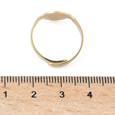 Adjustable Brass Pad Ring Setting KK-K414-06G-1