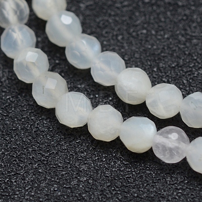 Natural White Moonstone Beads Strands G-E411-07-4mm-1