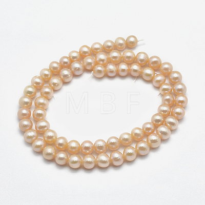 Natural Cultured Freshwater Pearl Beads Strands PEAR-F007-12B-01-1