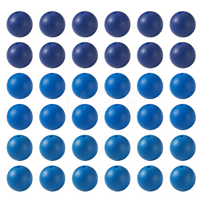 45Pcs 3 Colors Round Silicone Focal Beads SIL-TAD0001-01B-1