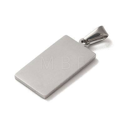 Non-Tarnish 304 Stainless Steel Stamping Blank Tag Pendants STAS-B053-03P-1