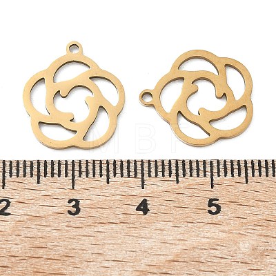 Hollow 201 Stainless Steel Pendants STAS-F337-10C-G-1