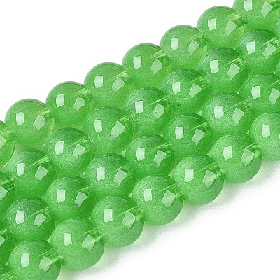 Transparent Glass Imitation Cat Eye Beads Strands GLAA-Q110-01B-08-1