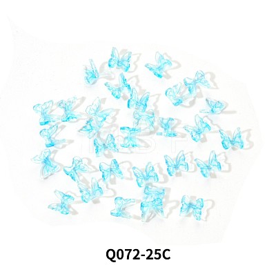 3D Resin Butterfly Nail Charms MRMJ-Q072-25C-1